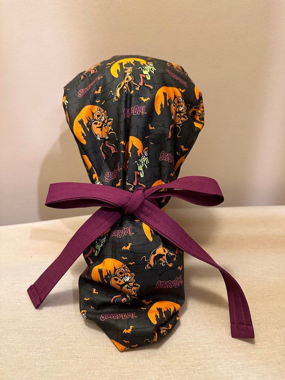Tv Show Dog Surgical Scrub Cap / Health Scrub Cap / Ponytail Scrub Cap / Surgical Cap for Hair / Nurse Scrub Cap / Scrub Cap Reversible /