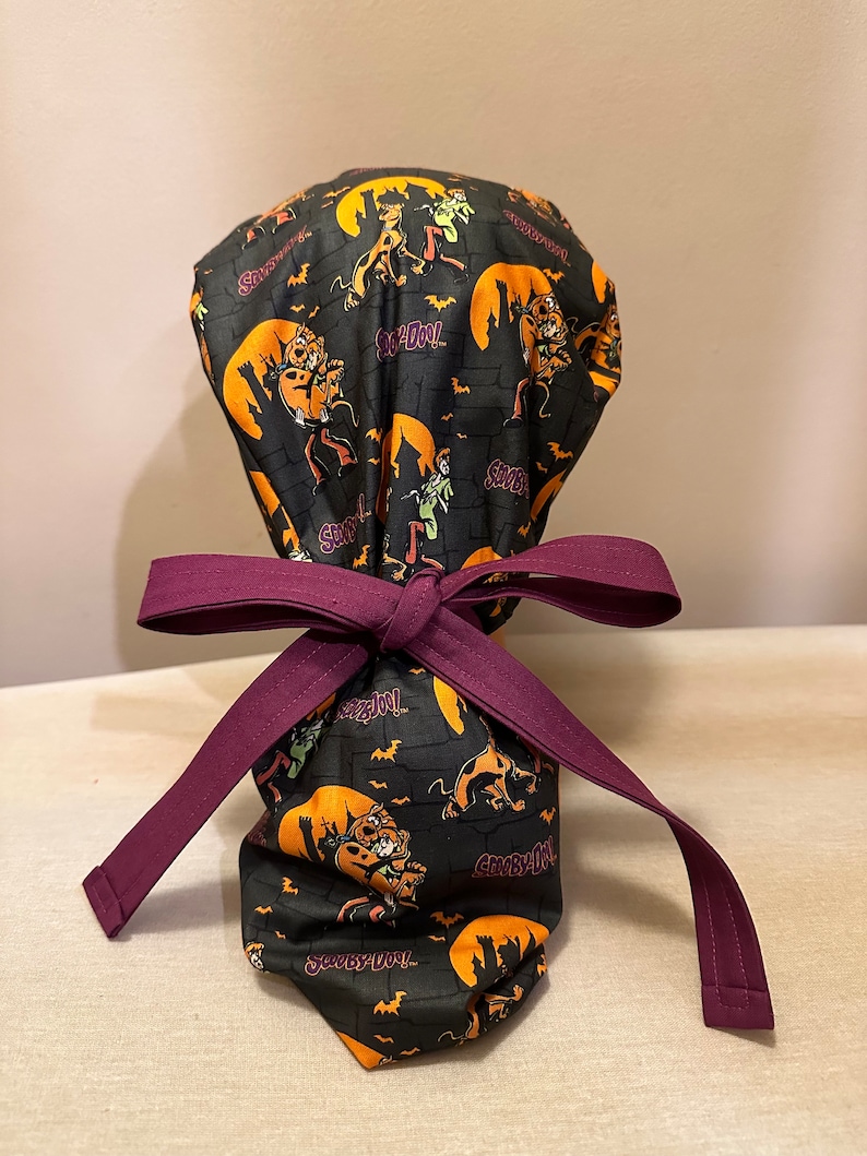 Tv Show Dog Surgical Scrub Cap / Health Scrub Cap / Ponytail Scrub Cap / Surgical Cap for Hair / Nurse Scrub Cap / Scrub Cap Reversible / bild 1