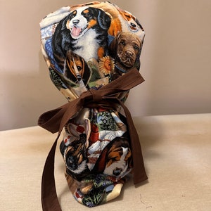 Animals Surgical Scrub Cap / Surgical Scrub Cap / Ponytail Scrub Cap / Surgical Cap for Hair / Nurse Scrub Cap /  Scrub Cap