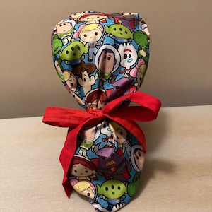 Monsters Scrub Cap / Health Care Scrub Cap / Ponytail Scrub Cap / Surgical Cap for Hair / Nurse Scrub Cap / Monster Inc Scrub Cap