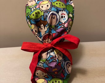 Monsters Scrub Cap / Health Care Scrub Cap / Ponytail Scrub Cap / Surgical Cap for Hair / Nurse Scrub Cap / Monster Inc Scrub Cap