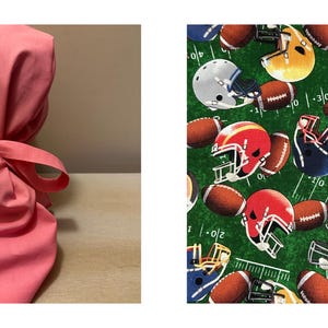 Football Surgical Scrub Cap / Health Care Scrub Cap / Euro Scrub Cap / Surgical Cap for Hair / Nurse Scrub Cap / Ponytail Surgical Cap /