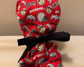 Football and Sports Scrub Cap | Health Care Scrub Cap | Ponytail Scrub Cap | Surgical Cap for Hair | Nurse Scrub Cap | Scrub Cap Reversible