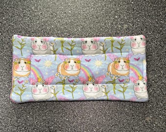 Guinea Pig Fairies Fleece Pee Pads / Guinea Pig Bedding / Guinea Pig Rainbow pee pads / Guinea Pig Spoonflower Fleece / Fairytale Pee Pads