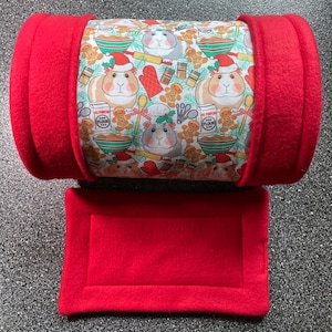 Baking Cookies Guinea Pig Tunnel / Guinea Pig Christmas / Guinea Pig Hideout / Guinea Pig Bedding / Guinea Pig Pee Pads / Spoonflower Cotton
