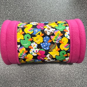 Rubber Ducks Guinea Pig Tunnel / Pirate Guinea Pig Bedding / Guinea Pig Hideout / Guinea pig Pee pads / Guinea Pig Fleece Forest