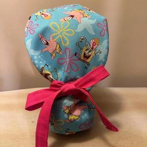 Sponge Boy chirurgische scrubmuts / scrubmuts gezondheidszorg / Euro scrubmuts / chirurgische pet voor haar / scrubmuts verpleegkundige / chirurgische pet paardenstaart /