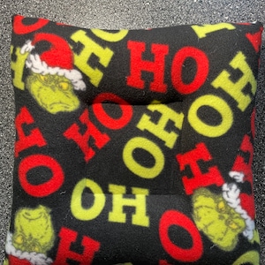 Fleece Grinch Ho Ho Ho Lap Pillow for Guinea pigs / Guinea Pig Christmas pillow / Guinea Pig Bedding / Grinch pillow / Guinea pig pillow