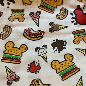 Theme Park Sweet Treats Surgical Scrub Cap / HealthCare Scrub Cap / Ponytail Scrub Cap / Surgical Cap for Hair / Nurse Scrub Cap / Scrub Cap Food