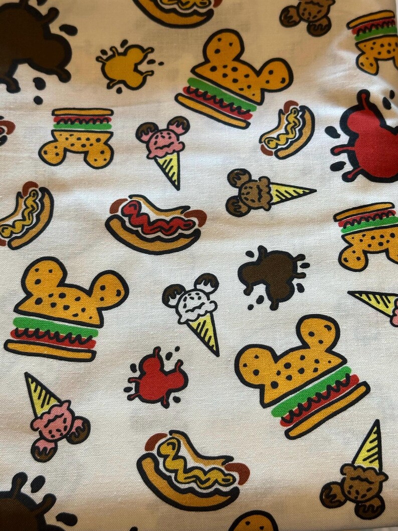 Theme Park Sweet Treats Surgical Scrub Cap / HealthCare Scrub Cap / Ponytail Scrub Cap / Surgical Cap for Hair / Nurse Scrub Cap / Scrub Cap Food