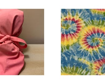 Tie Dye Surgical Scrub Cap / Health Care Scrub Cap / Euro Scrub Cap / Surgical Cap for Hair / Nurse Scrub Cap / Ponytail Surgical Cap /