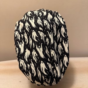 Haunted Ghosts Euro Scrub Cap | Health Care Scrub Cap | Ponytail Scrub Cap | Surgical Cap for Hair | Nurse Scrub Cap | Euro Scrub Cap |