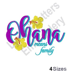 Ohana Means Family - Machine Embroidery Design, Embroidery Designs, Embroidery, Embroidery Patterns, Embroidery Files, Instant Download