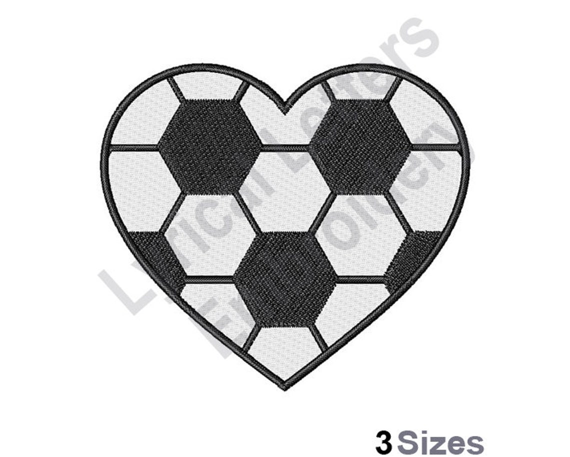 Soccer Heart - Machine Embroidery Design, Embroidery Designs, Machine ...