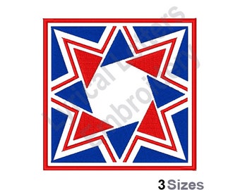 Patriotic Quilt Block - Machine Embroidery Design, Embroidery Designs, Embroidery, Embroidery Patterns, Embroidery Files, Instant Download