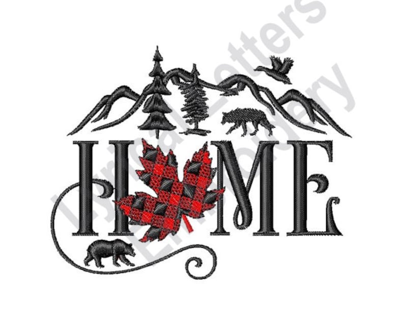 Canada Home Machine Embroidery Design Embroidery Designs Etsy
