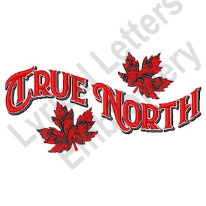 True North Kanada - Maschinenstickerei, Stickmuster, Maschinenstickerei, Stickmuster, Stickmuster, Sofort Download
