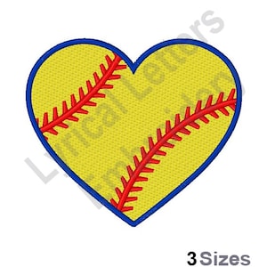 Love Softball - Machine Embroidery Design, Embroidery Designs, Machine Embroidery, Embroidery Patterns, Embroidery Files, Instant Download
