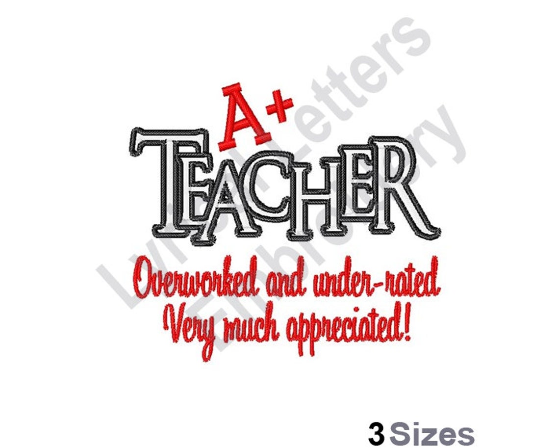 A Teacher Machine Embroidery Design Embroidery Designs Etsy Kindergarten teacher best teacher machine embroidery applique