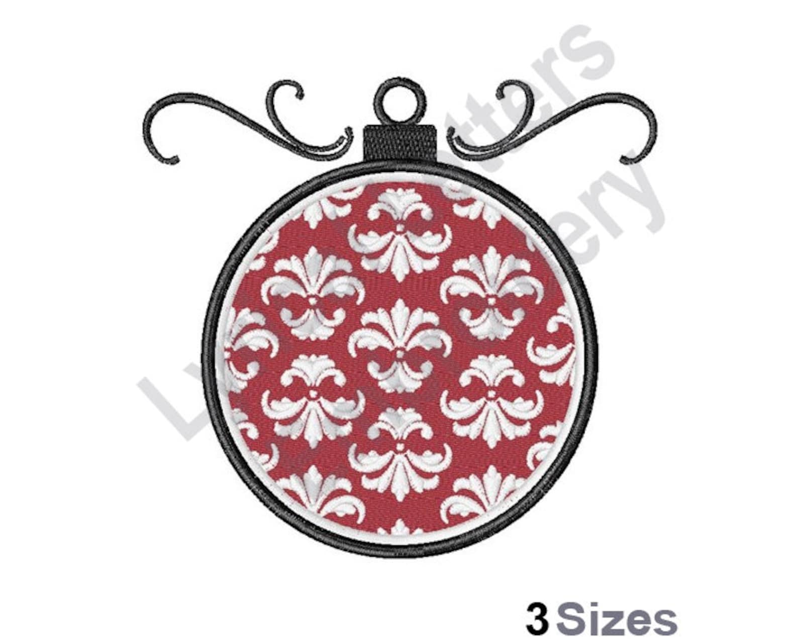 Christmas Ornament Machine Embroidery Design Embroidery Etsy