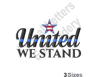 United We Stand Police - Motif de broderie machine, motifs de broderie, broderie, motifs de broderie, fichiers de broderie, téléchargement immédiat
