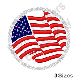 Amerikanische Flagge - Maschinenstickerei, Stickmuster, Maschinenstickerei, Stickmuster, Stickdateien, Instant Download