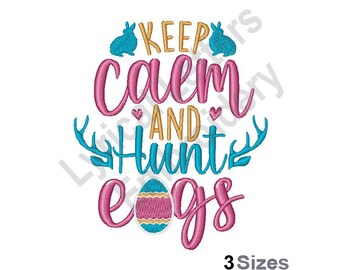 Calm Hunt Eggs - Machine Embroidery Design, Embroidery Designs, Machine Embroidery, Embroidery Patterns, Embroidery Files, Instant Download