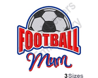 Football Mum Mom -Machine Embroidery Design, Embroidery Designs, Machine Embroidery, Embroidery Patterns, Embroidery Files, Instant Download