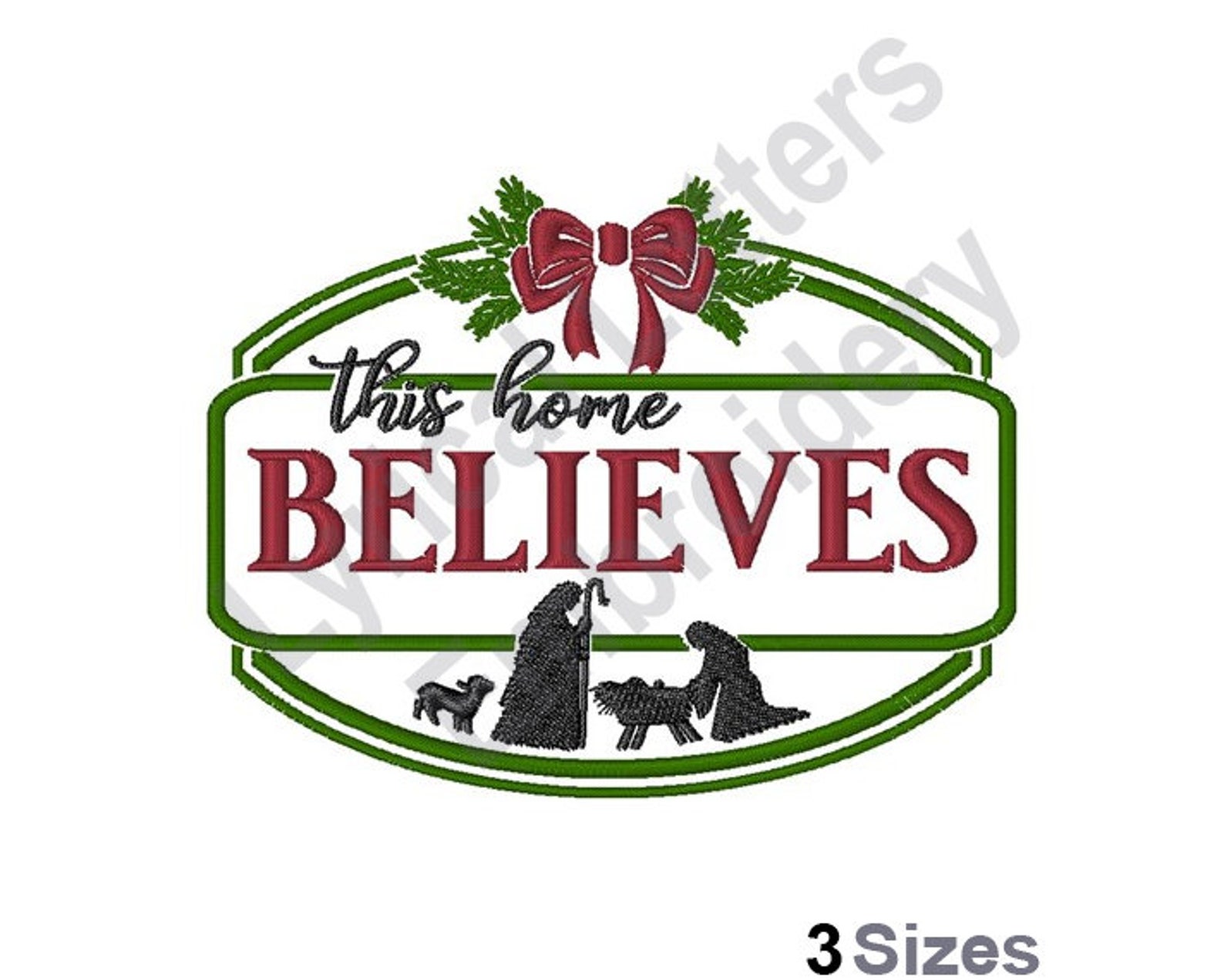 This Home Believes Machine Embroidery Design Embroidery Etsy