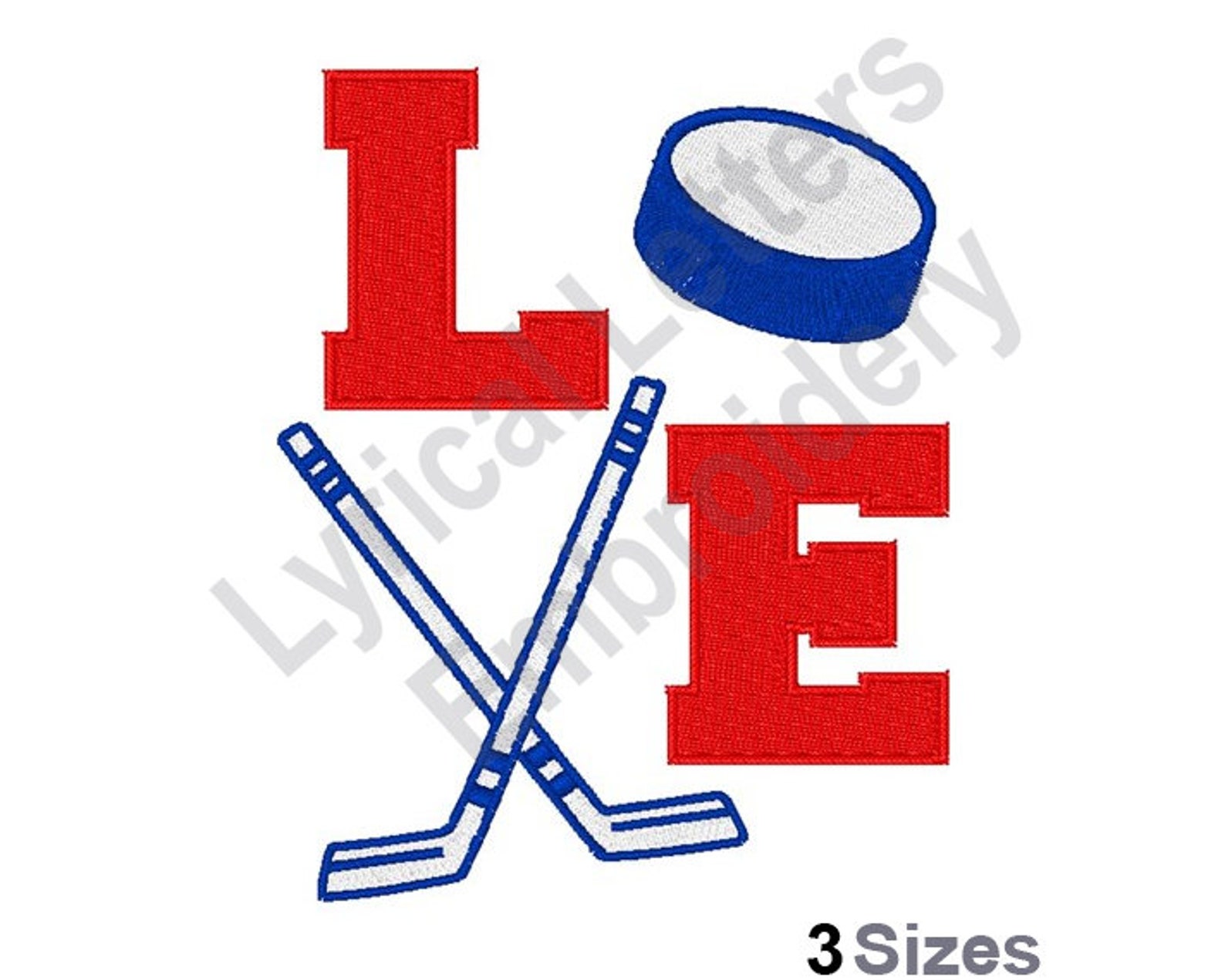 Love Hockey Machine Embroidery Design Embroidery Designs Etsy