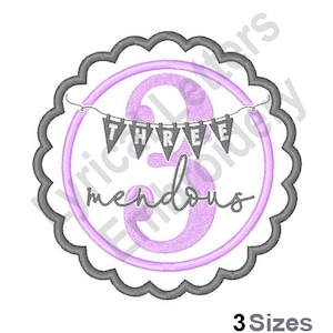 Three-Mendous -Machine Embroidery Design, Embroidery Designs, Machine Embroidery, Embroidery Patterns, Embroidery Files, Instant Download