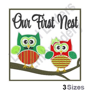 Nuestro primer diseño de bordado a máquina de búhos nido, diseños de bordado, bordado, patrones de bordado, archivos de bordado, descarga instantánea