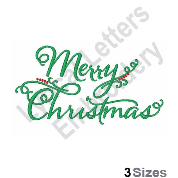 Merry Christmas - Machine Embroidery Design, Embroidery Designs, Machine Embroidery, Embroidery Patterns, Embroidery Files, Instant Download