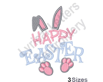 Happy Easter Bunny Rabbit - Machine Embroidery Design, Embroidery Patterns, Embroidery Files, Machine Embroidery Designs, Embroidery Designs
