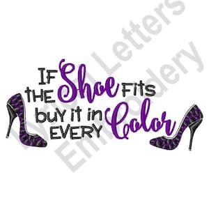 Every Shoe Color -Machine Embroidery Design, Embroidery Designs, Machine Embroidery, Embroidery Patterns, Embroidery Files, Instant Download