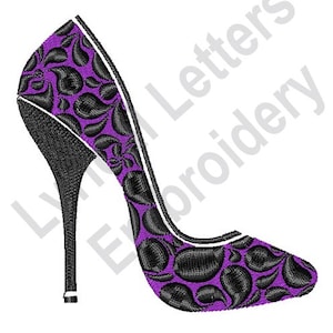 Stiletto Shoe - Machine Embroidery Design, Embroidery Designs, Machine Embroidery, Embroidery Patterns, Embroidery Files, Instant Download