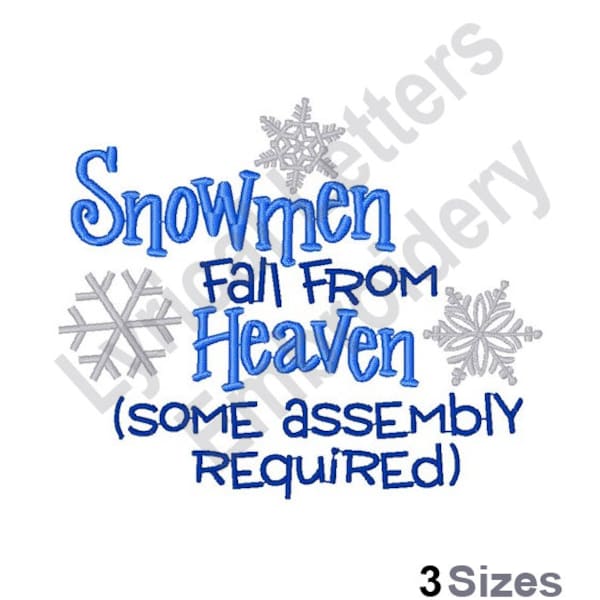 Snowmen From Heaven - Machine Embroidery Design, Embroidery , Machine Embroidery, Embroidery Patterns, Embroidery Files, Instant Download