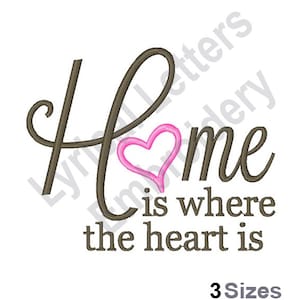 Home is where the heart is - Maschinenstickerei, Stickmuster, Stickdateien, Maschinenstickerei, Stickdatei