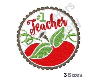 Best Teacher - Machine Embroidery Design, Embroidery Designs, Machine Embroidery, Embroidery Patterns, Embroidery Files, Instant Download