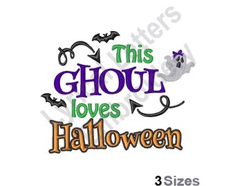 Loves Halloween - Machine Embroidery Design, Embroidery Designs, Machine Embroidery, Embroidery Patterns, Embroidery Files, Instant Download