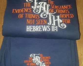 Faith Bible Verse Hebrews 11:1 - Machine Embroidery Design, Embroidery Patterns, Embroidery Files, Machine Embroidery Designs