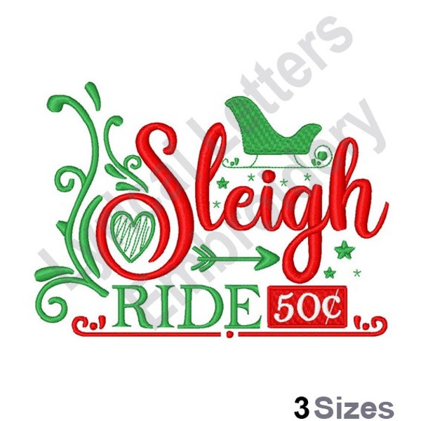 Sleigh Ride - Machine Embroidery Design, Embroidery Designs, Machine Embroidery, Embroidery Patterns, Embroidery Files, Instant Download