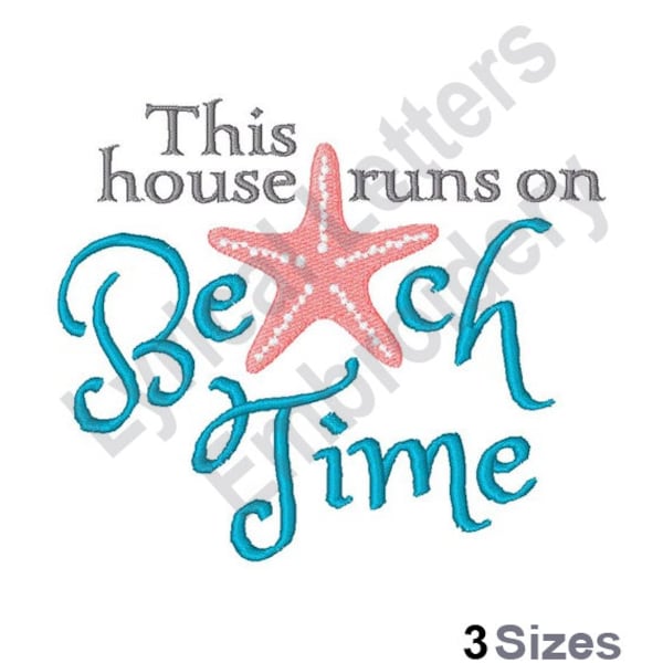 Beach Time - machineborduurontwerp, borduurontwerpen, machineborduurwerk, borduurpatronen, borduurbestanden, direct downloaden