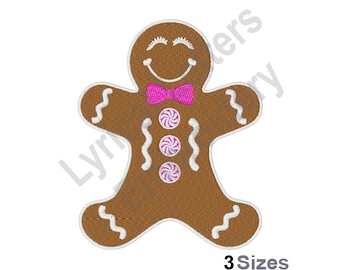 Gingerbread Man - Machine Embroidery Design, Embroidery Designs, Machine Embroidery, Embroidery Patterns, Embroidery Files, Instant Download