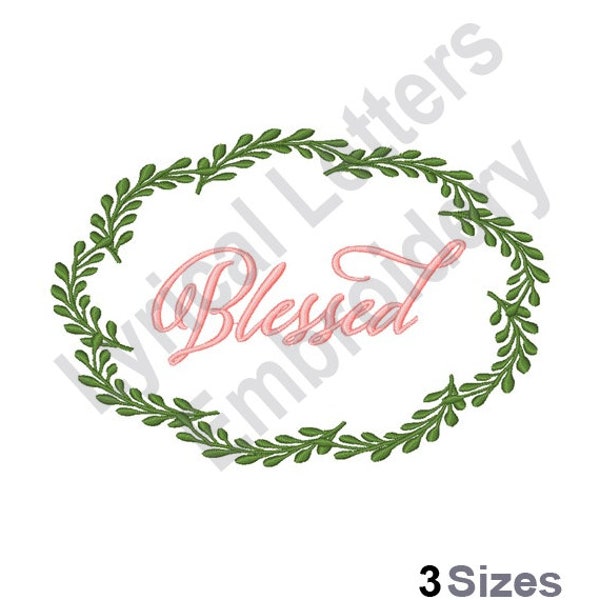 Blessed Wreath - Machine Embroidery Design, Embroidery Designs, Machine Embroidery, Embroidery Patterns & Files, Instant Download Facemask