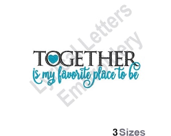 Together - Machine Embroidery Design, Embroidery Designs, Machine Embroidery, Embroidery Patterns, Embroidery Files, Instant Download