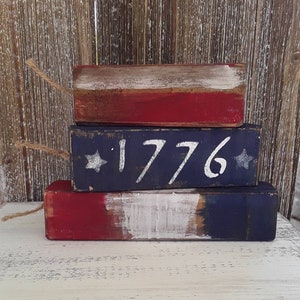 Firecracker tier tray decor, 4th of July decor, Americana decor, Tiered tray decor