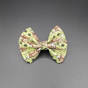 Space Baby Alien Nerdy Pop Culture Inspired Dog Bow Tie, Over Collar Dog or Cat Accessories, Geeky Pet Dress Up,