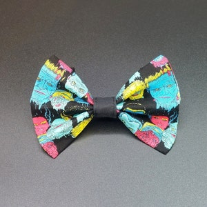 Classic Horror Monster Bow Tie for Pets, Over Collar Dog or Cat Accessory for Halloween, Geeky Pet Dress Up, Spooky Gift for Dog and Cat