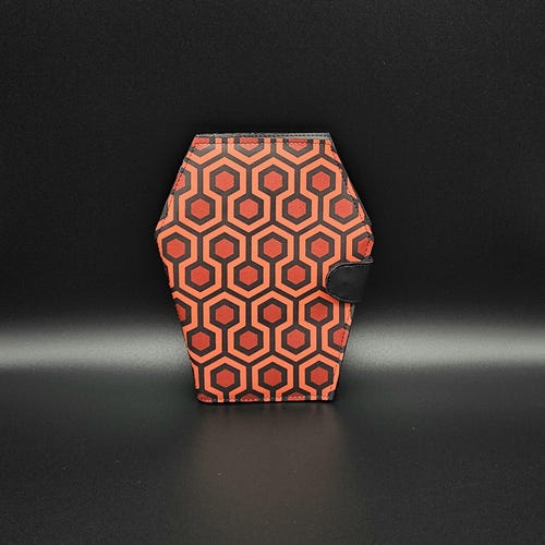Shining Carpet Coffin Wallet, Small Halloween Wallet, Spooky movie accessory, Faux Leather Vinyl classic horror movie Wallet
